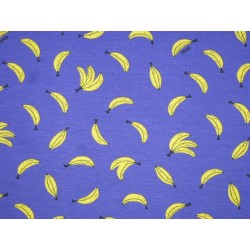 Bavlněný úplet elastický - banány